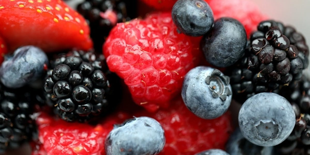 strawberries, raspberries, blueberries and blackberries 
