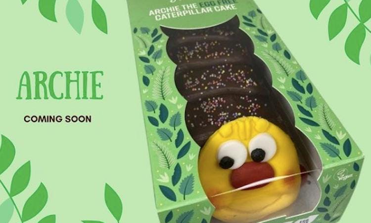 Launches You'll Love: Just Love Food Company Debuts 'Archie' The Vegan Caterpillar Cake image