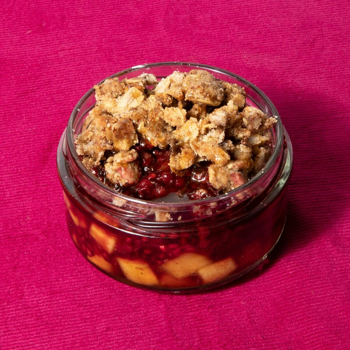 Golden Apple and Blackberry Crumble