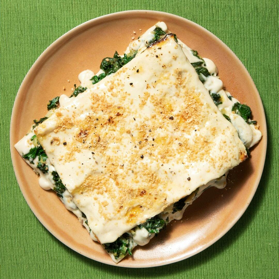 Spinach and Almond Ricotta Lasagne