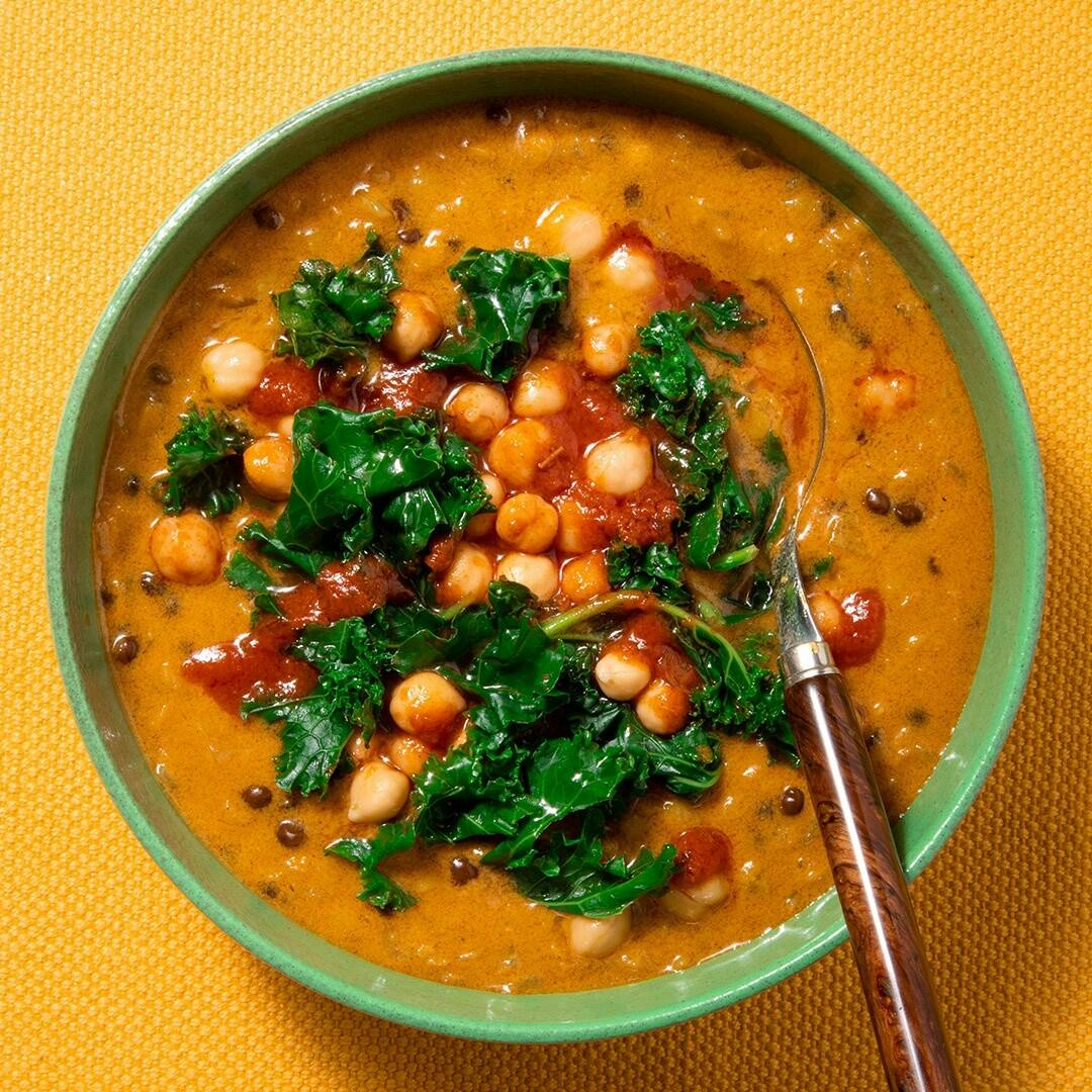 Kale and Chickpea Daal