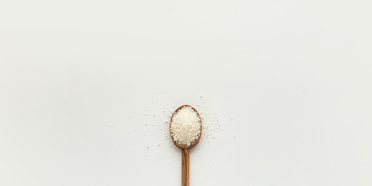a wooden spoon of salt