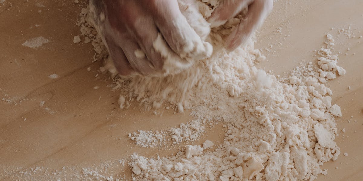 hands and flour