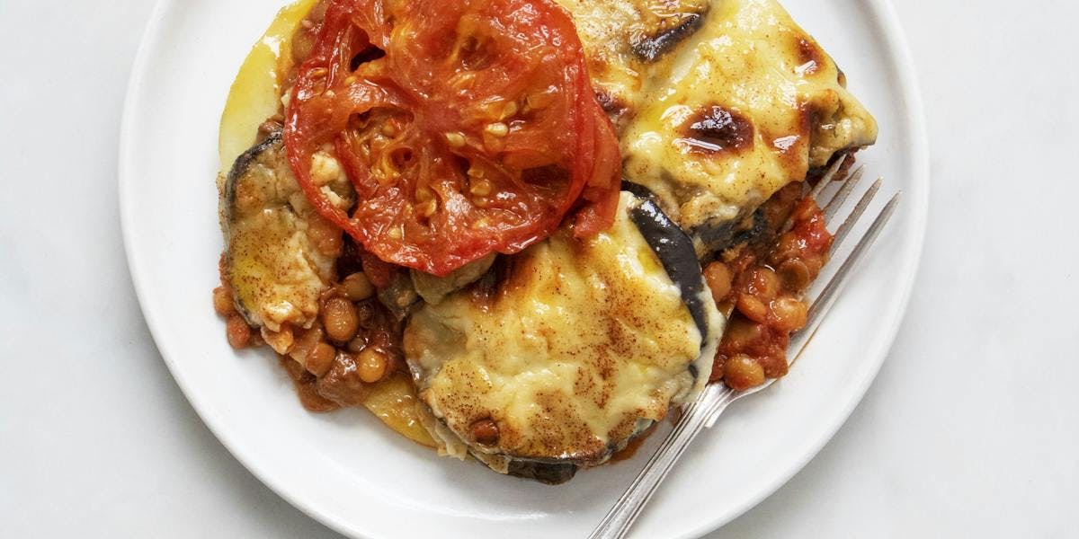 moussaka on a plate