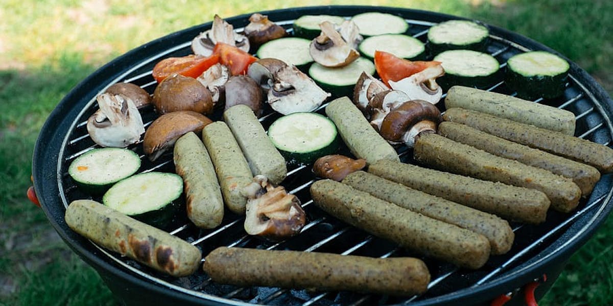 bbq with veg on 