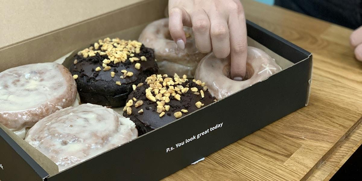 vegan doughnuts box