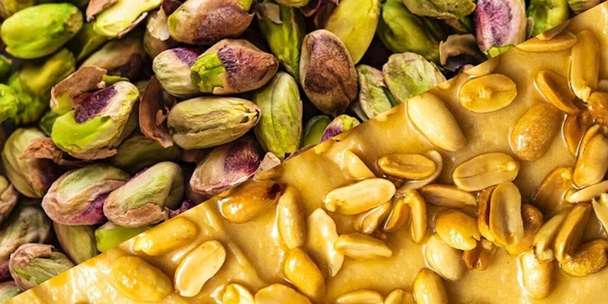 pistachio nuts and peanuts 