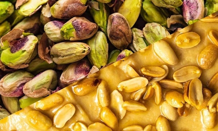 pistachio nuts and peanuts 