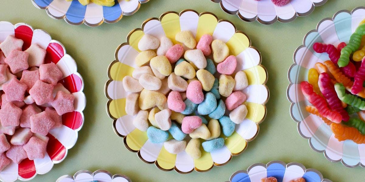 plates of sweets