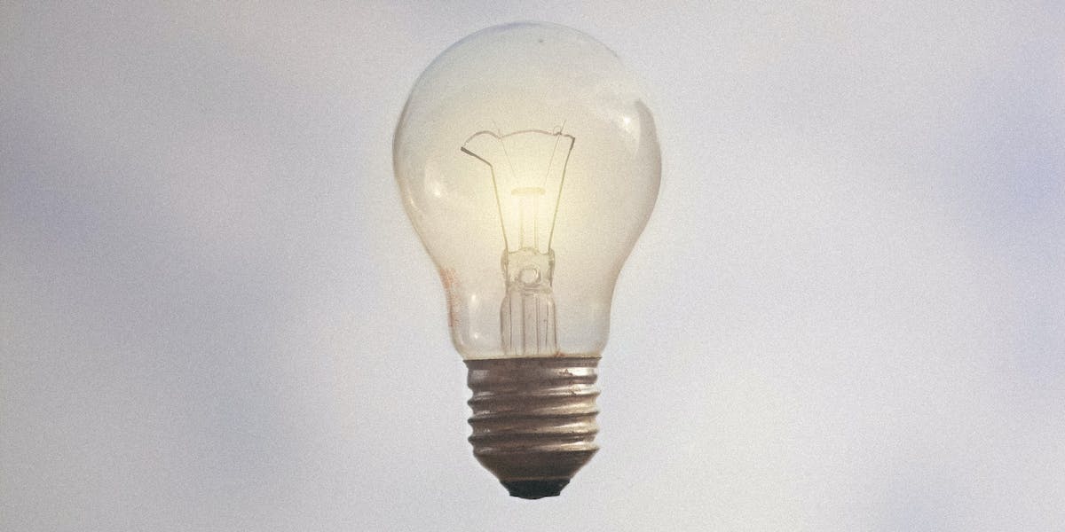 floating light bulb idea