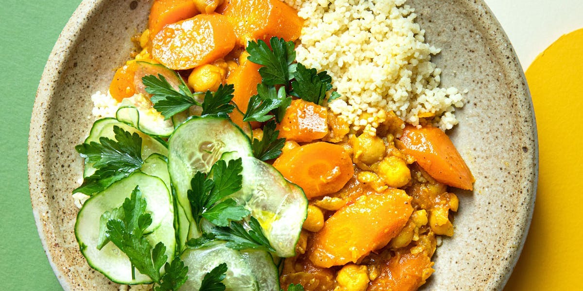 vegan carrot and chickpea tagine 