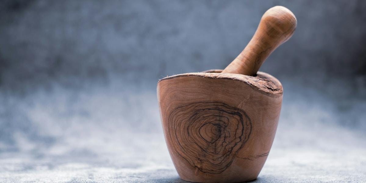a pestle and mortar