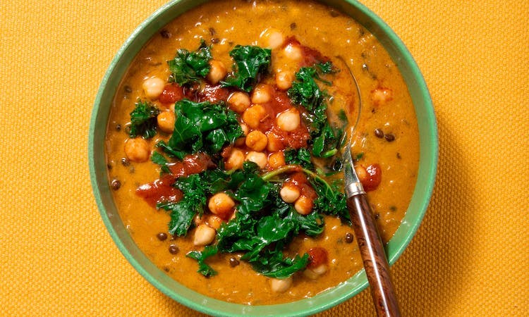 kale chickpea daal