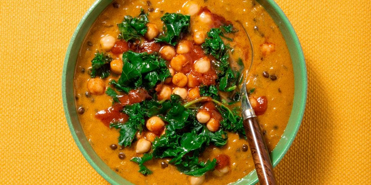 kale chickpea daal
