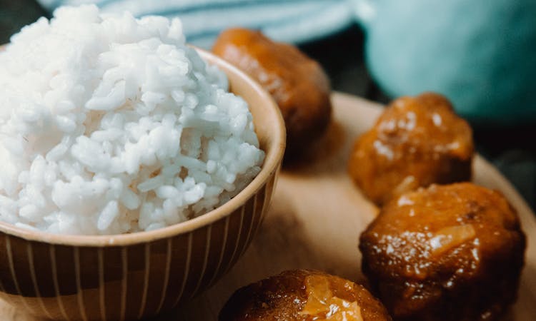 rice and dough balls