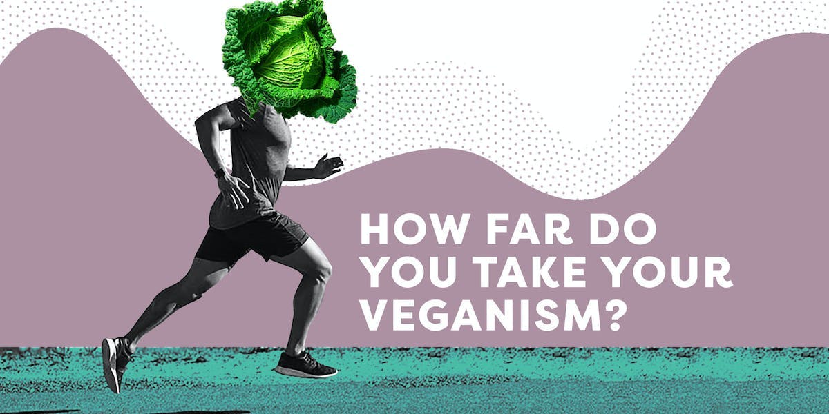 how far do you take your veganism graphic text image