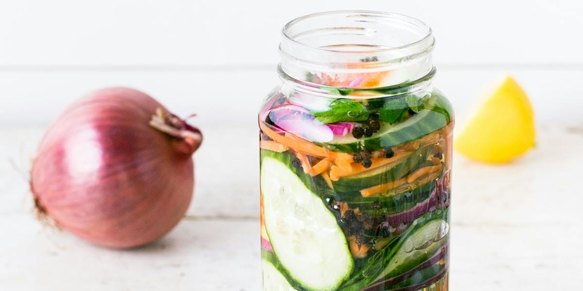 pickled veg in a jar