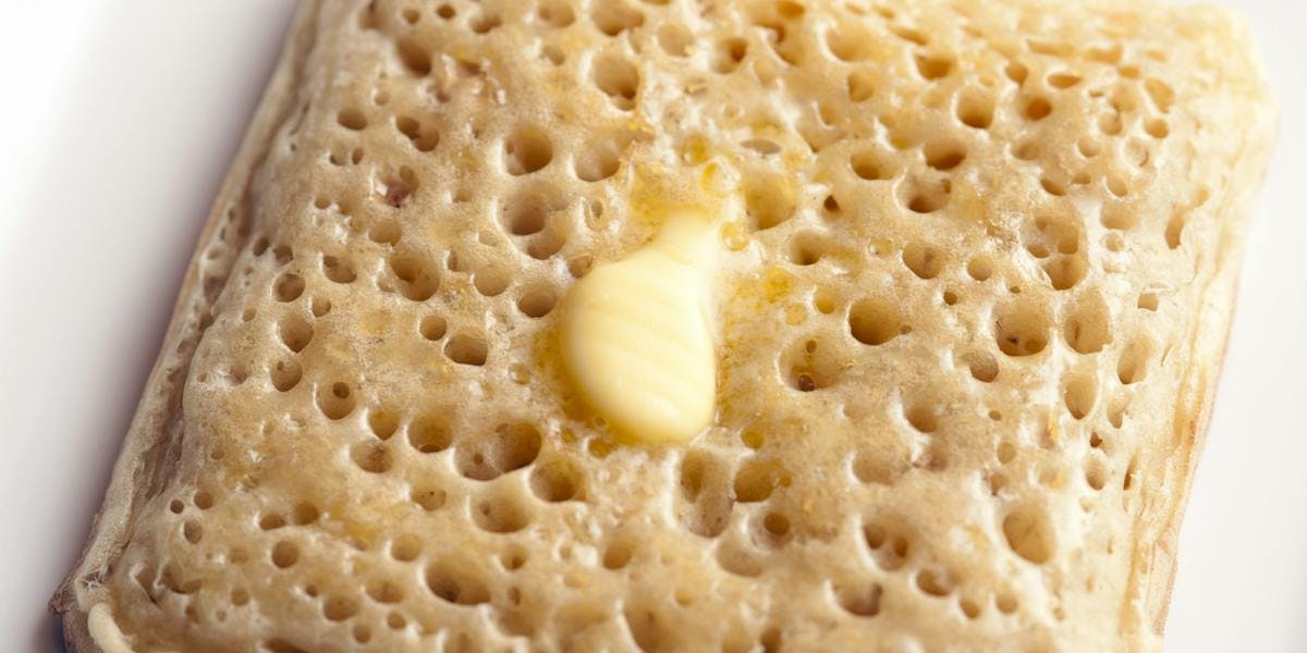 crumpet with butter