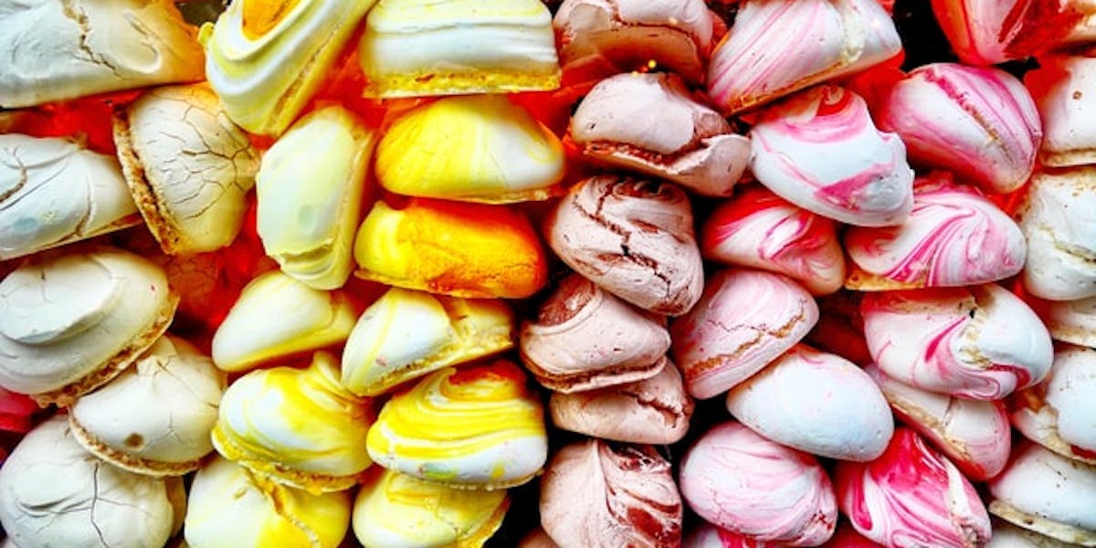 colourful meringues