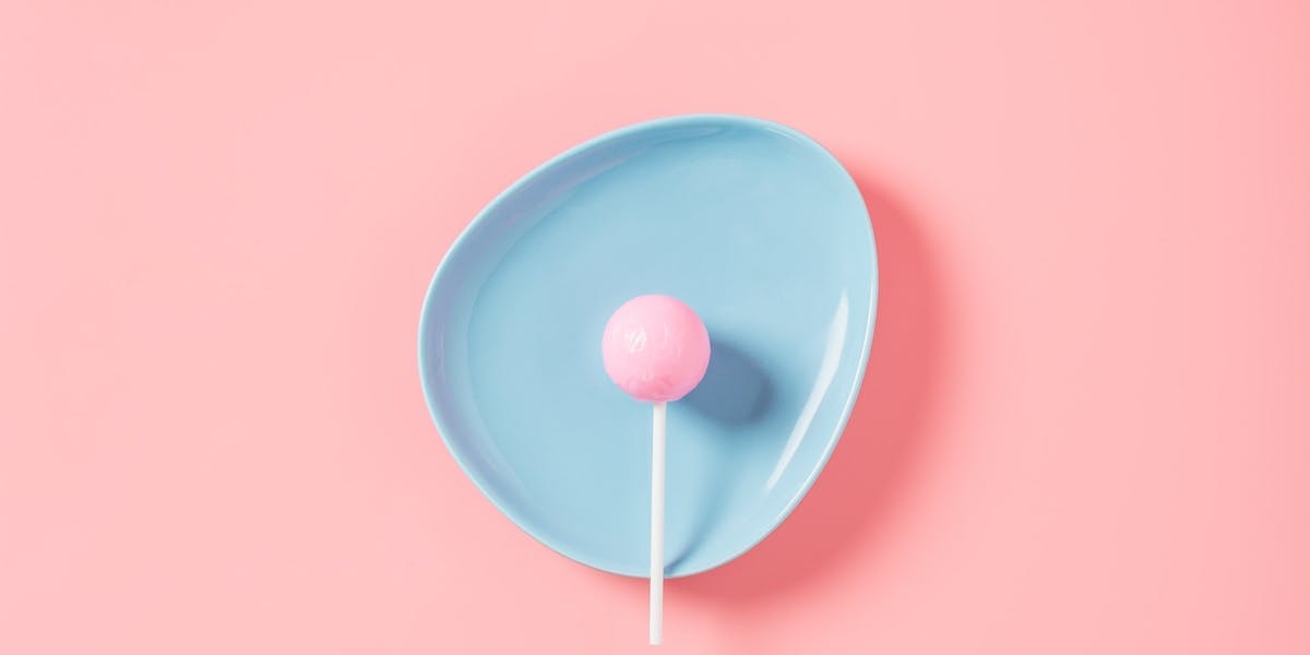 a lollipop on a plate