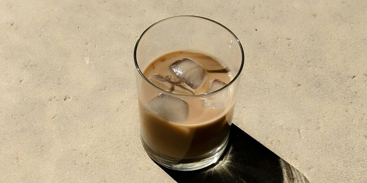a glass of hard cold brew