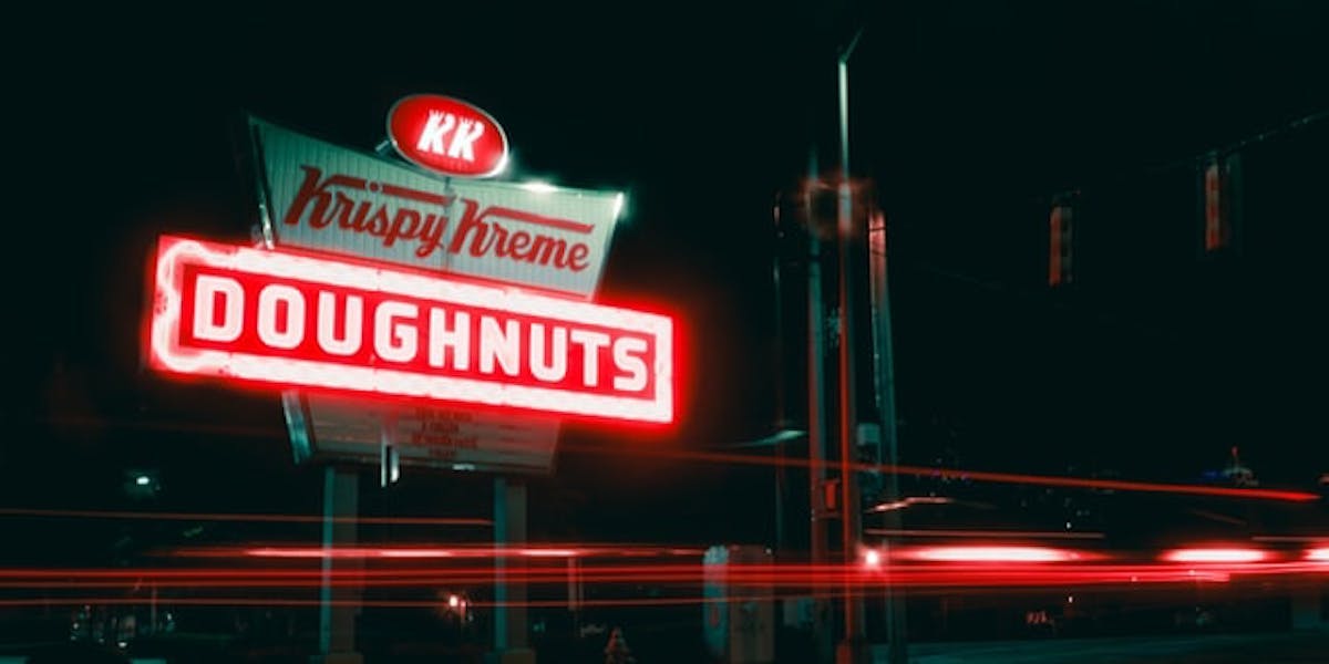 neon Krispy Kreme sign