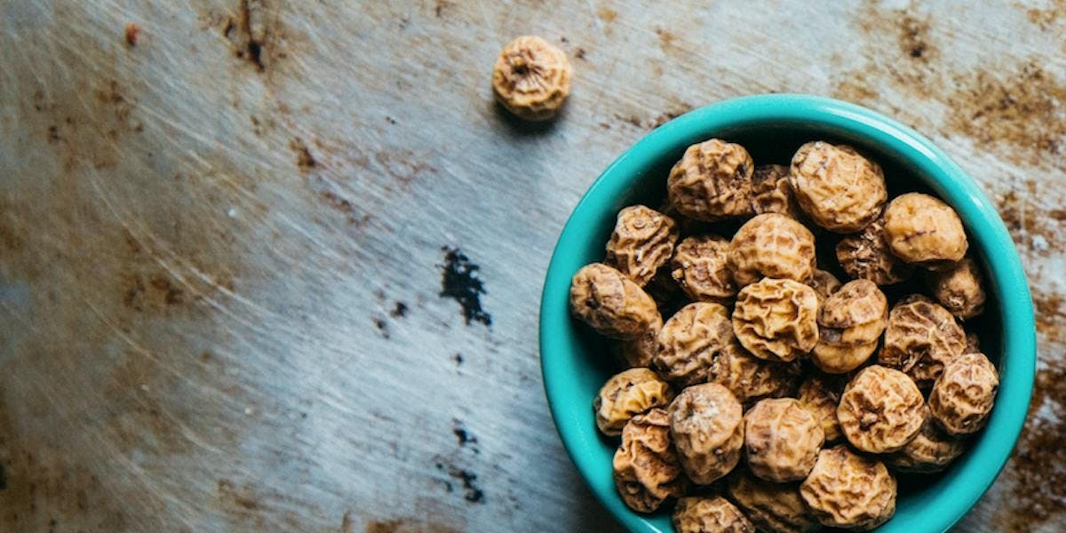 a bowl of tiger nuts