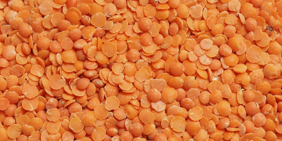 red lentils macro