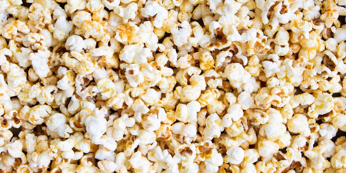 close shot of popcorn