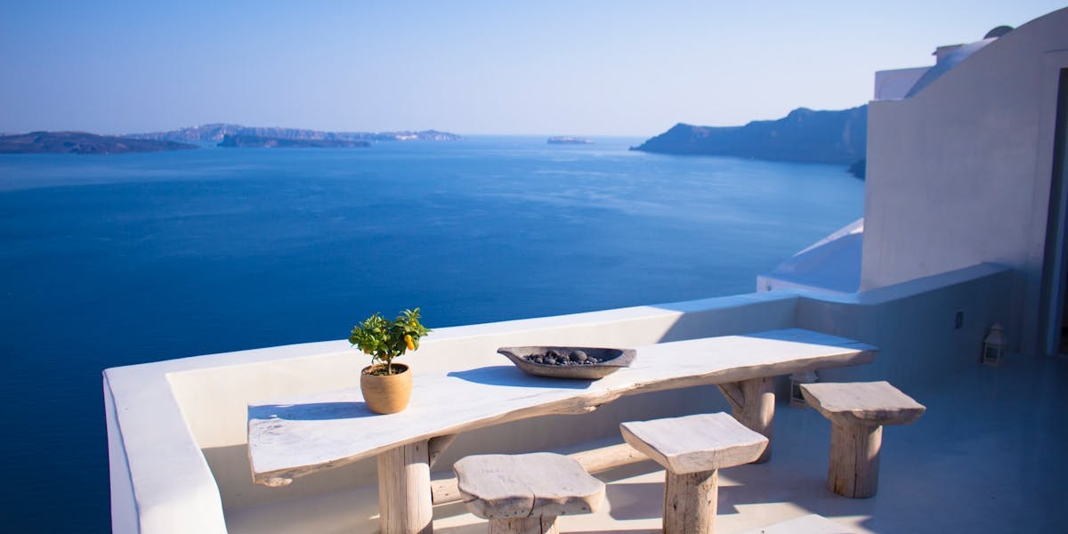 lunch on a greek island
