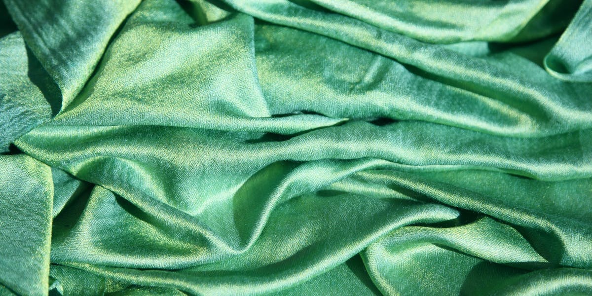 green polyester fabric