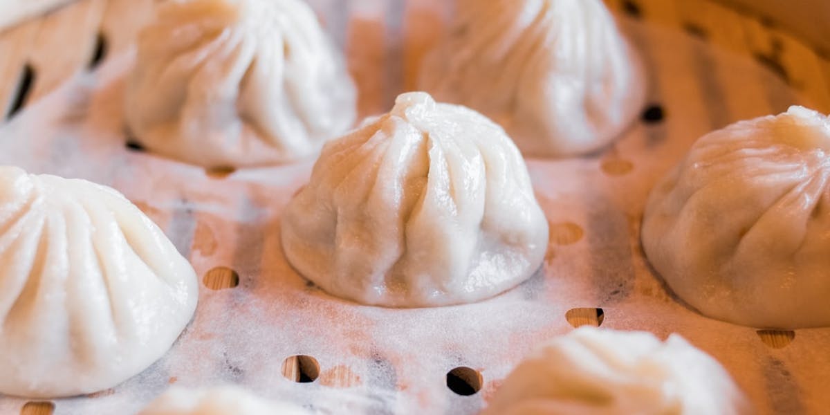 dumplings in steamer