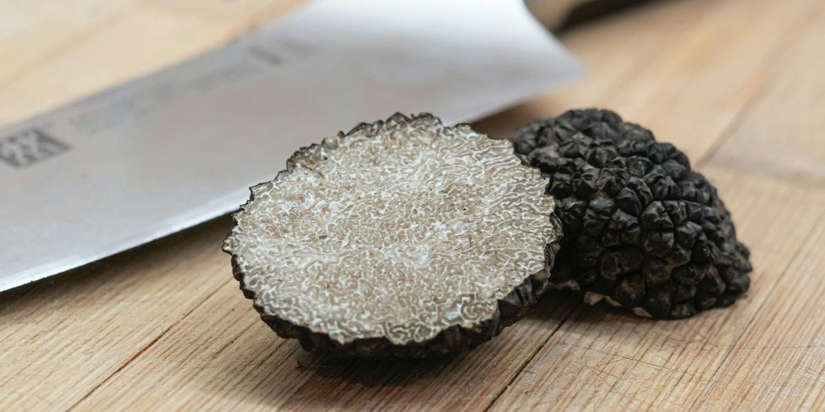a sliced truffle