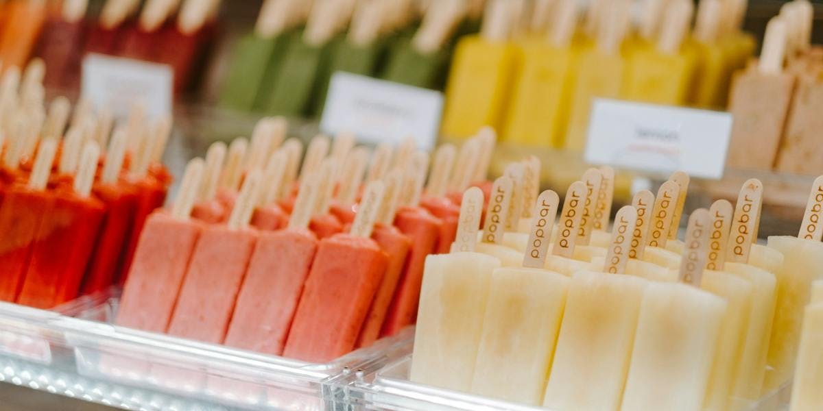 ice lollies in a shop