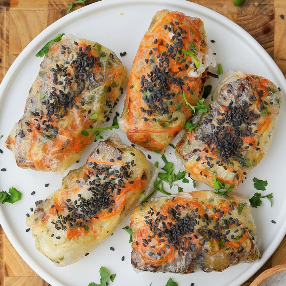 Crispy Rice-paper Tempeh Rolls