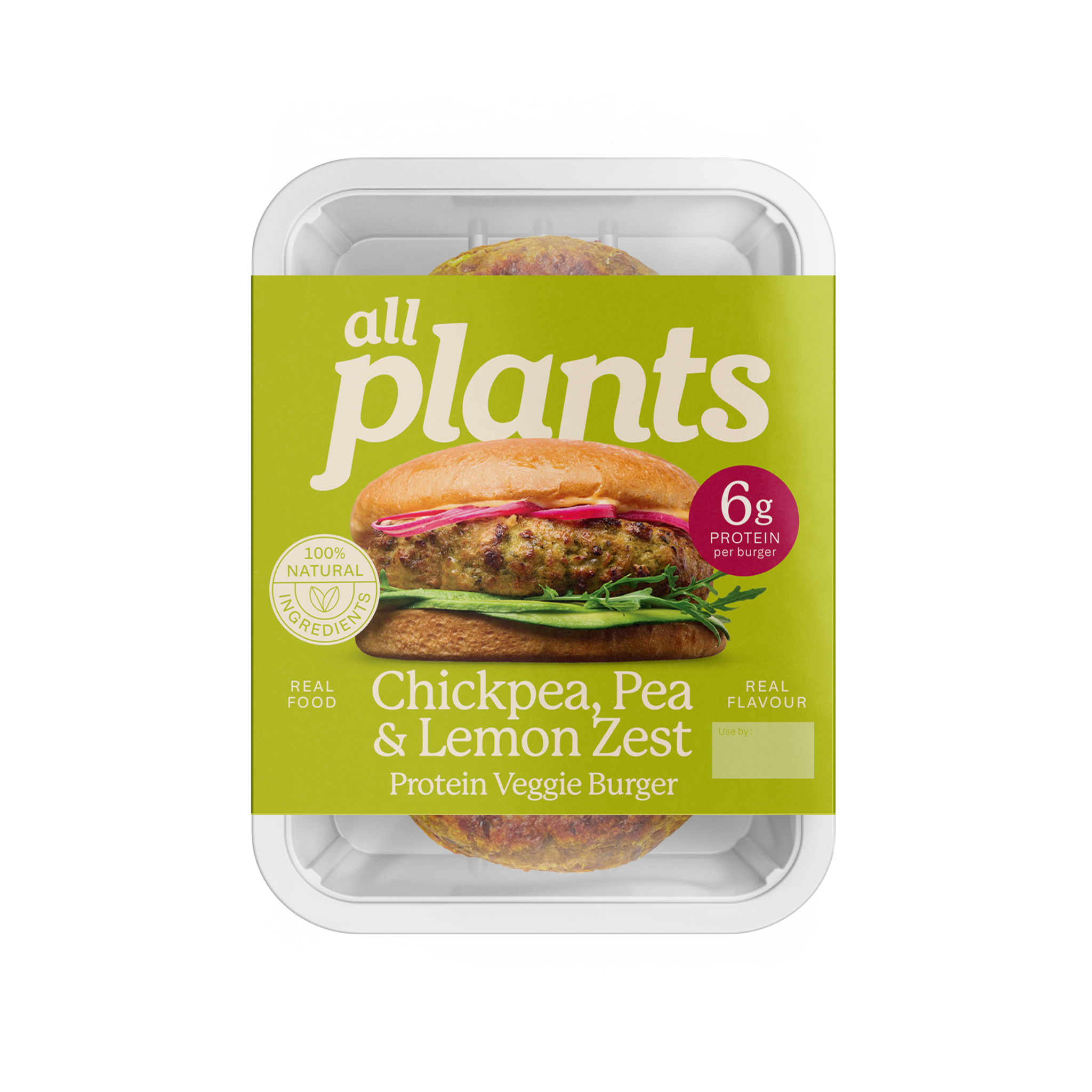Chickpea, Pea & Lemon Zest Protein Veggie Burger