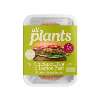 Chickpea, Pea & Lemon Zest Protein Veggie Burger