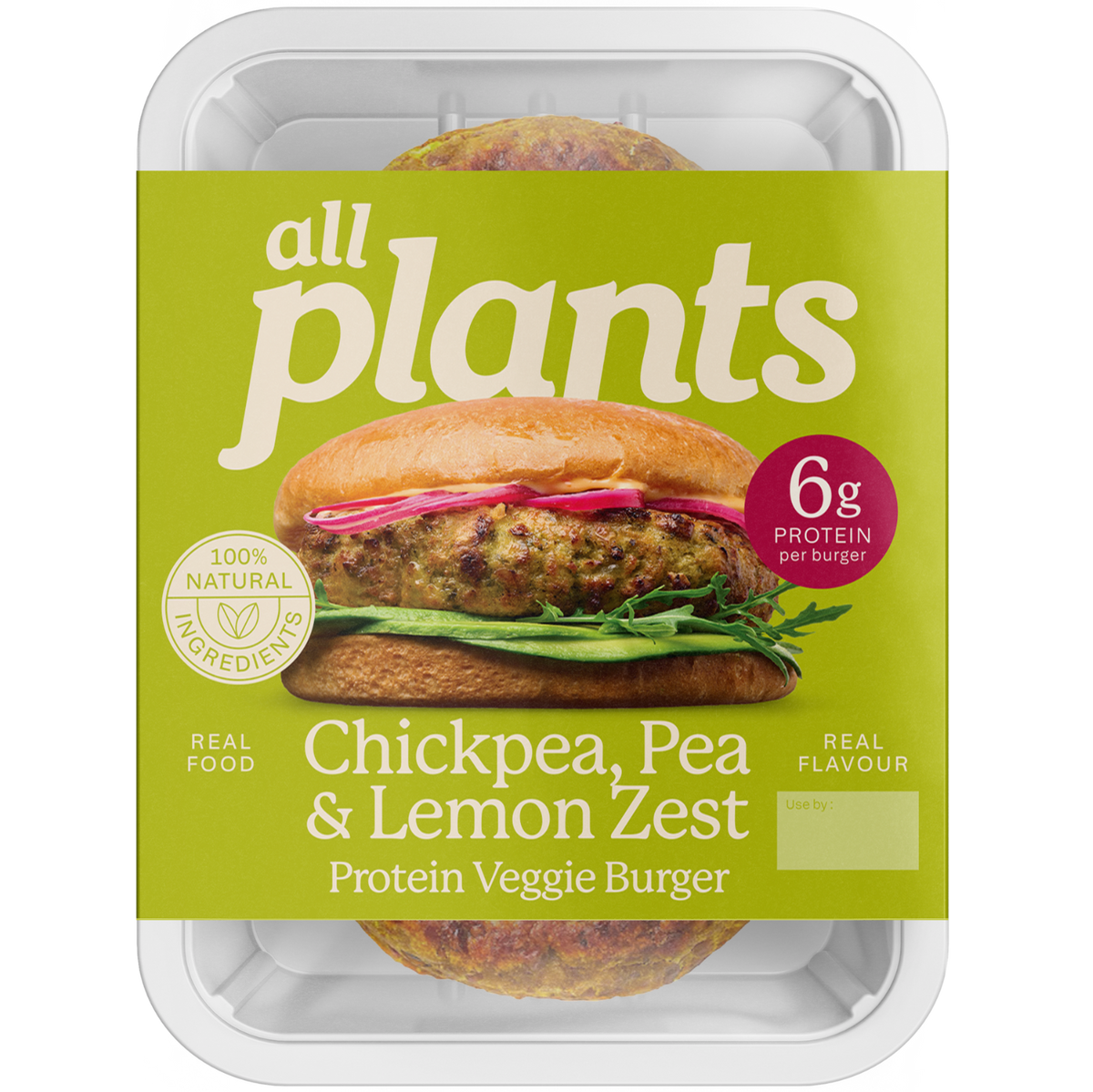 Chickpea, Pea & Lemon Zest Protein Veggie Burger